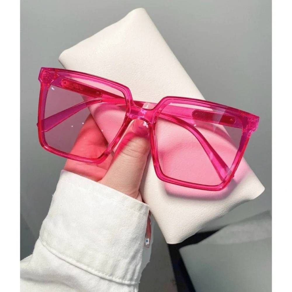 (NIB) RENNES • Hot Pink Square Frame Fashion Glasses - Picture 15 of 16